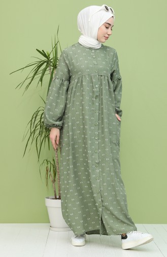 Khaki Hijab Dress 21Y8339-01