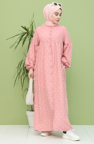 Dusty Rose Hijab Dress 21Y8339-02