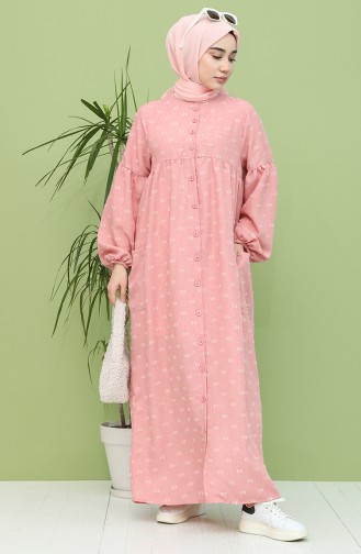 Robe Hijab Rose Pâle 21Y8339-02