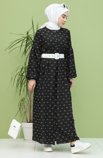 Black Hijab Dress 21Y8339-05
