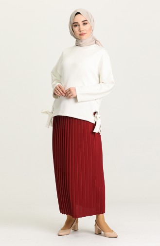 Claret Red Skirt 2047-01