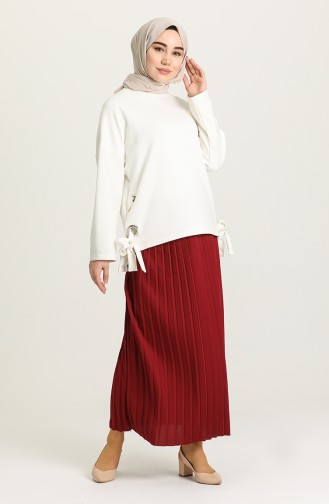 Claret Red Skirt 2047-01