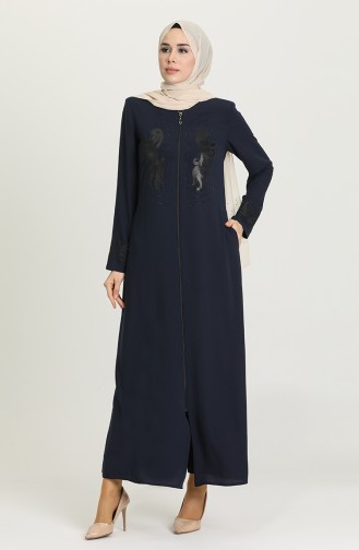 Navy Blue Abaya 1580-01