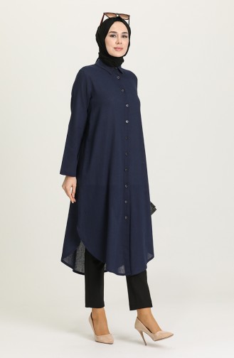 Navy Blue Tuniek 15202-07