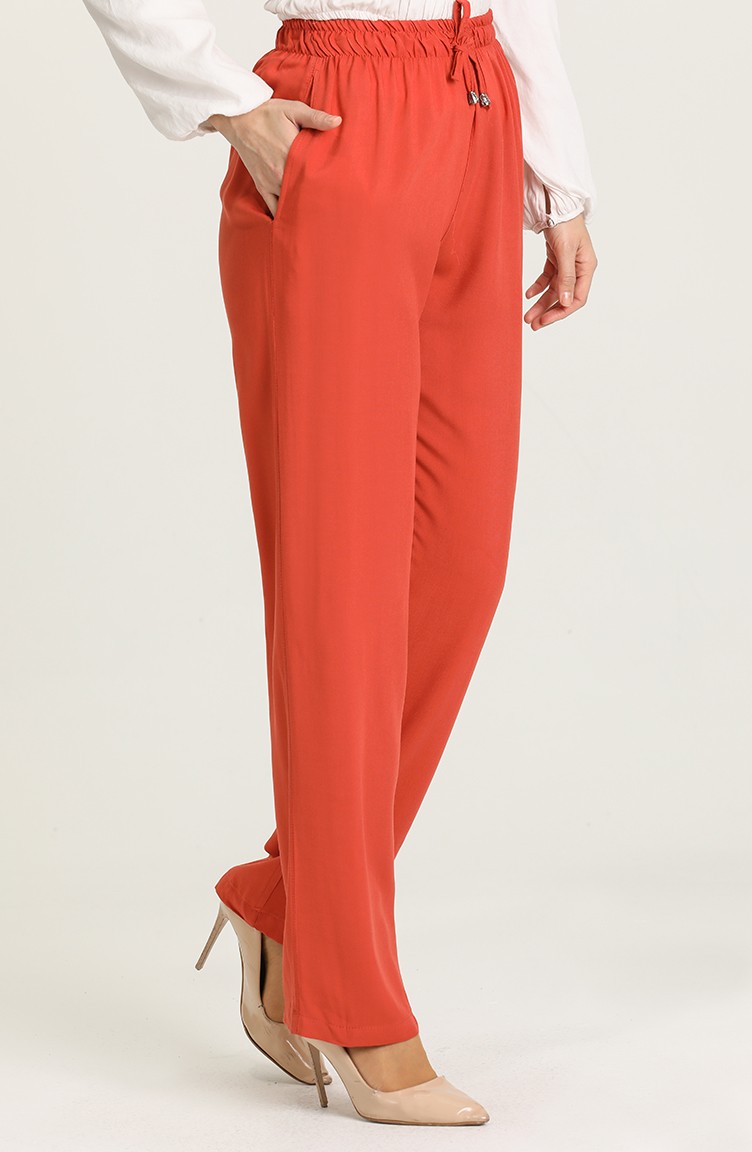 brick red pants