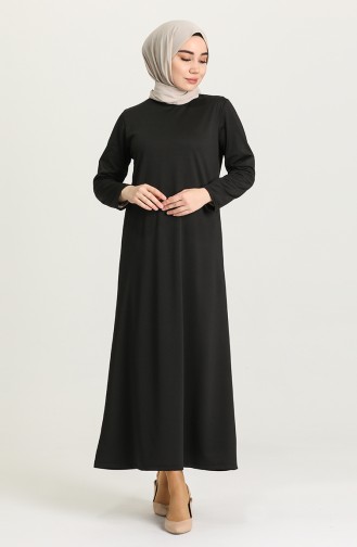 Black Hijab Dress 0420-04