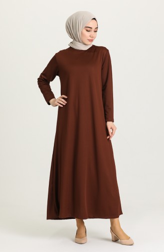 Robe Hijab Couleur Brun 0420-06