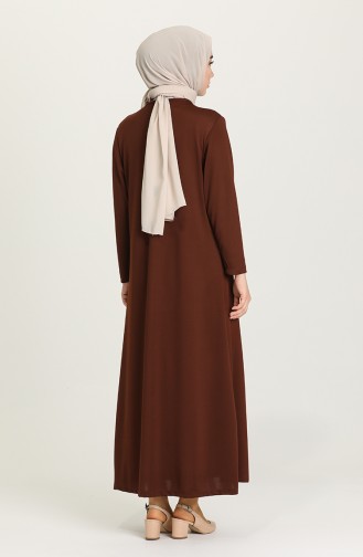 Brown Hijab Dress 0420-06