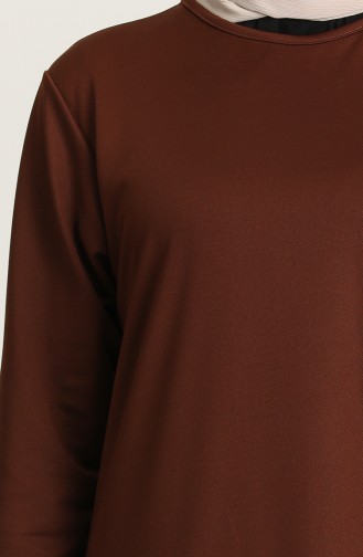Braun Hijab Kleider 0420-06
