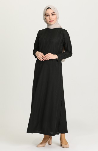 Black Hijab Dress 0421-04