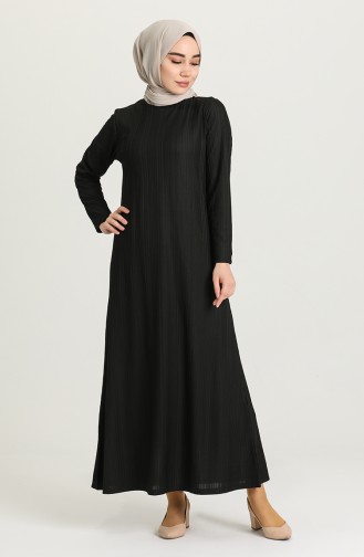 Black Hijab Dress 0421-04