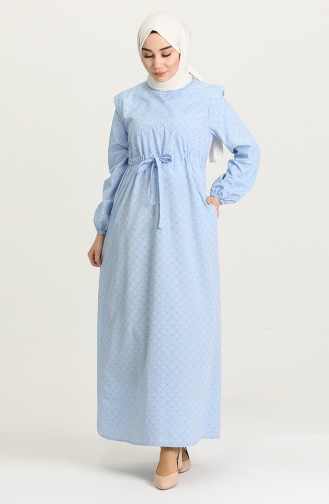 Robe Hijab Bleu 21Y8322-01
