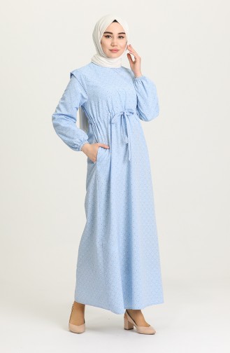 Robe Hijab Bleu 21Y8322-01