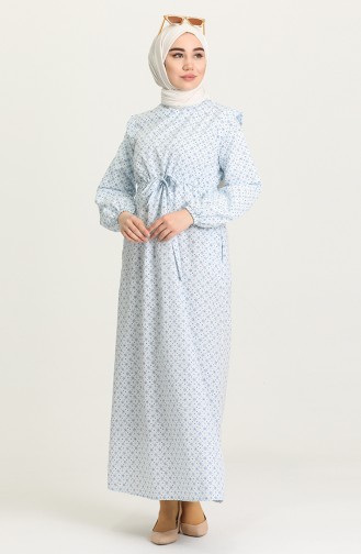 Mint Blue Hijab Dress 21Y8322-08