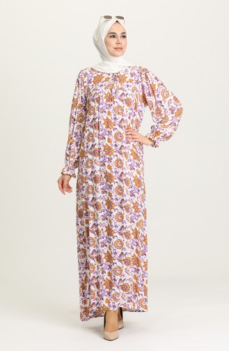 Purple Hijab Dress 21Y8336-03
