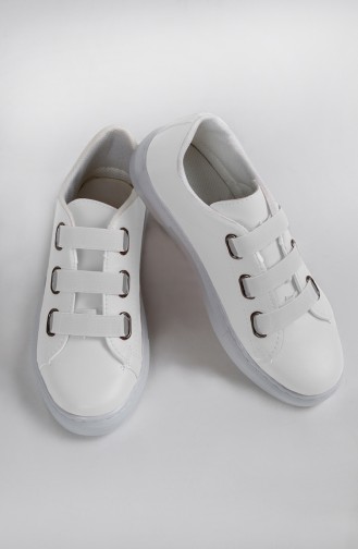 White Sport Shoes 0301-06