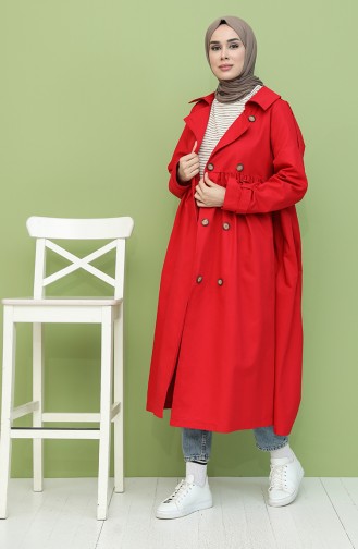 Red Trench Coats Models 8315-02