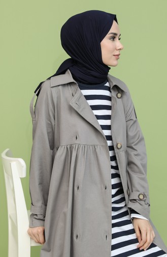 Gray Trench Coats Models 8315-03