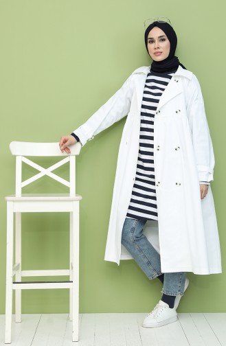 Trench Coat Blanc 8315-04