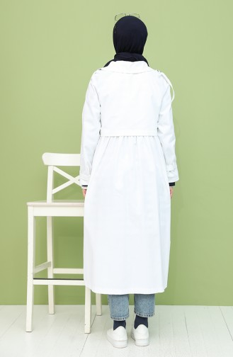 White Trench Coats Models 8315-04