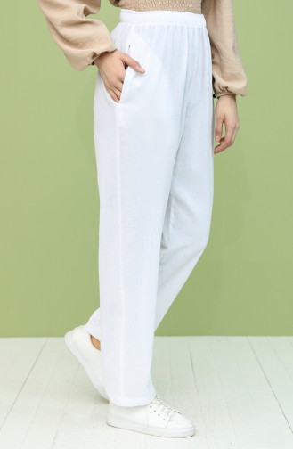 Pantalon Blanc 14007-04