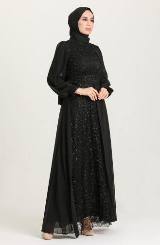 Habillé Hijab Noir 5408-02