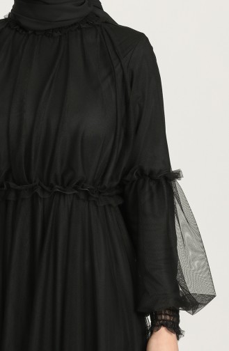 Schwarz Hijab-Abendkleider 5474-02