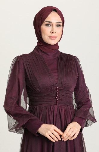 Zwetschge Hijab-Abendkleider 5478-01