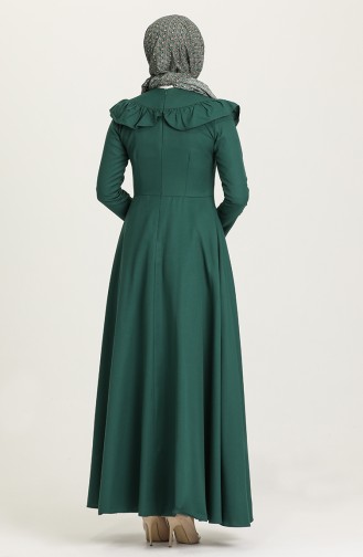 Smaragdgrün Hijab Kleider 7280-12