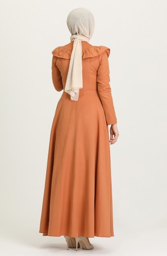 Keksfarbe Hijab Kleider 7280-17