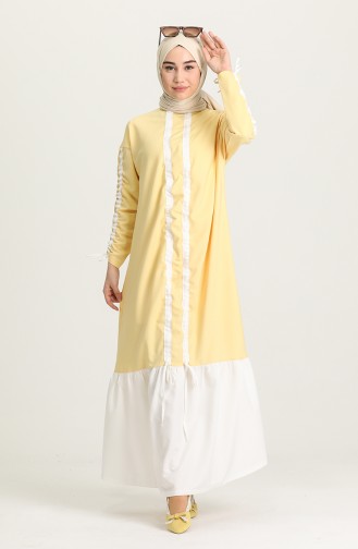 Yellow Hijab Dress 20031-01