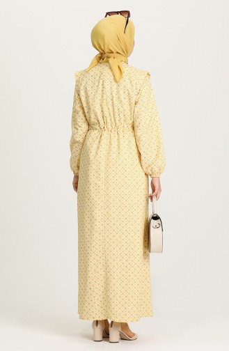 Gelb Hijab Kleider 21Y8322-10