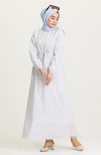 White Hijab Dress 21Y8322-11