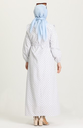 Weiß Hijab Kleider 21Y8322-11
