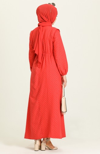 Red Hijab Dress 21Y8322A-03