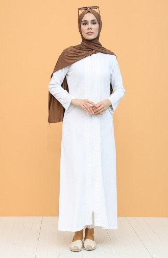 White Abaya 22207-06