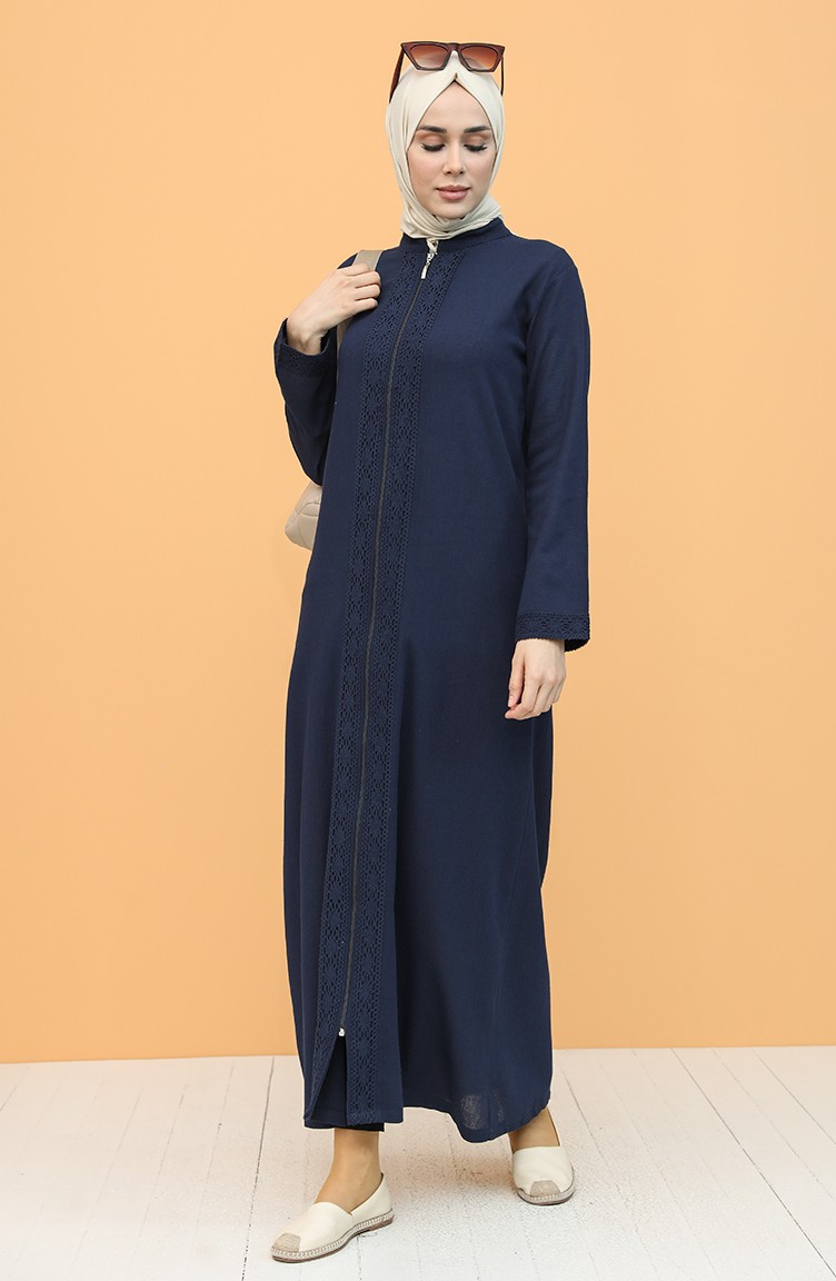 Turkish Ferace Abaya Blue ET 2112
