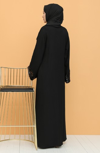 Pullu Ferace 1061-01 Siyah