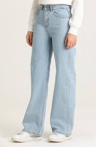 Cepli Kot Pantolon 7509-04 Açık Mavi