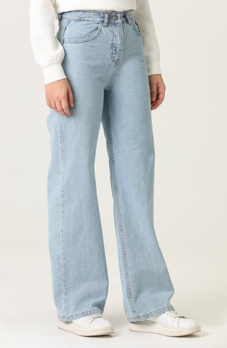 Cepli Kot Pantolon 7509-04 Açık Mavi