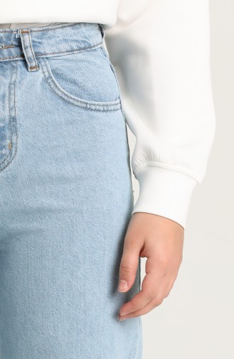 Cepli Kot Pantolon 7509-04 Açık Mavi