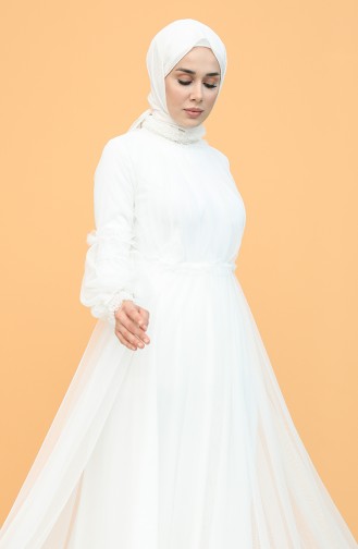 Habillé Hijab Blanc 5474-06