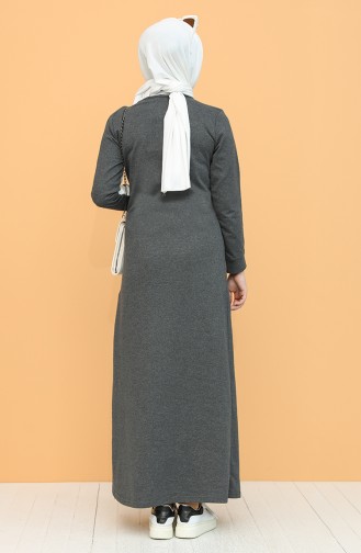 Anthracite Hijab Dress 5095-05