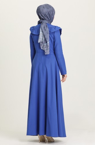 Saxe Hijab Dress 7280-03