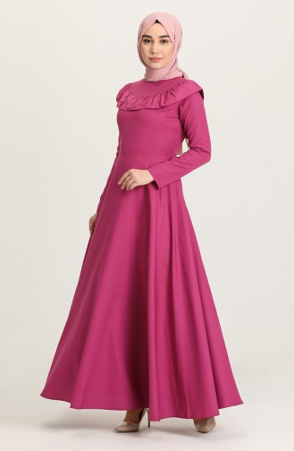 Fuchsia Hijab Dress 7280-05