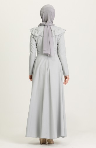 Gray Hijab Dress 7280-07