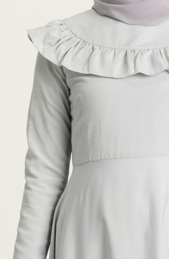 Gray Hijab Dress 7280-07