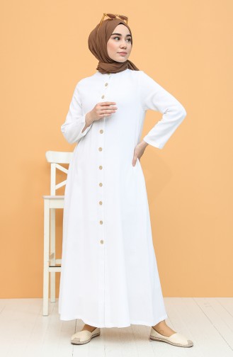 Robe Hijab Blanc 12204-01