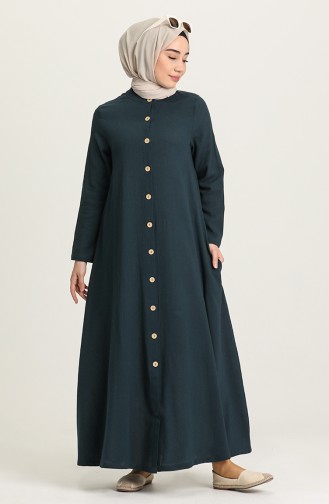 Robe Hijab Pétrole 12204-03
