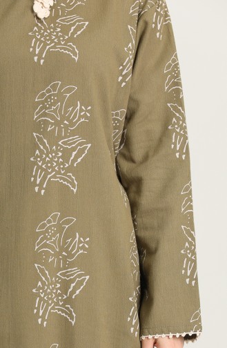 Khaki Hijab Dress 32201A-04